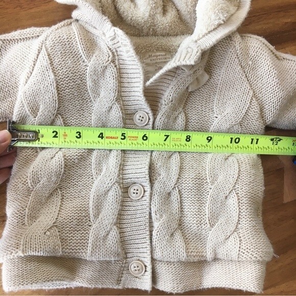 Mayoral Sweater, Sherpa Lined Knit Button Up, 9‎ M - Picture 7 of 8